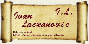 Ivan Lacmanović vizit kartica